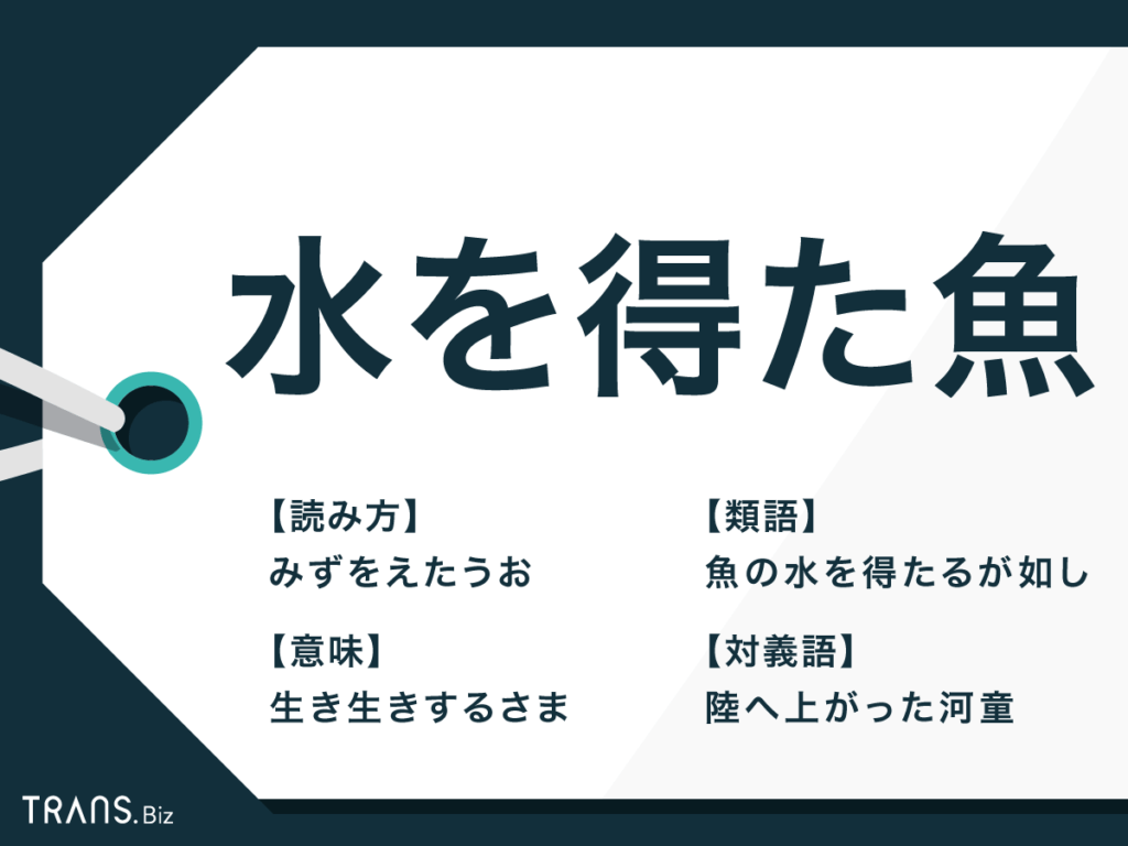 水 を 得 た 魚 読み方
