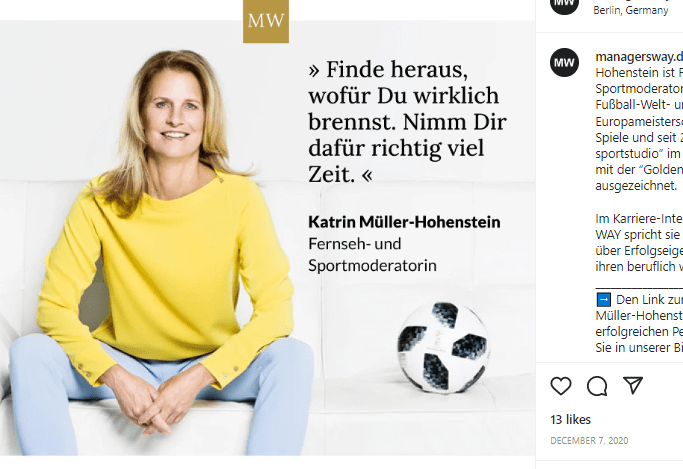 Katrin Müller Hohenstein Krank